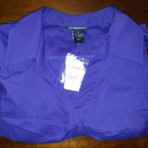 Lane Bryant 22 PLUS Purple Button Up Short Sleeve Womens Blouse